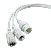 Kabel RJ45 Tahan Air Bersertifikasi ISO9001 2 3 4 5 6 8 12 17pin Konektor Lurus Sudut Kanan Betina Jantan Overmolded