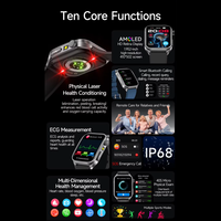 Reloj Inteligente E810 con ECG, Pantalla AMOLED de 1.95 Pulgadas, Monitorización de Frecuencia Cardíaca, Temperatura Corporal, Estado de Ánimo y Fatiga, Rastreador de Actividad Física