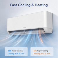 Système de climatisation split à inverter 2 tonnes, nouvelle génération, forte performance de réfrigération, pour usage domestique, refroidissement uniquement
