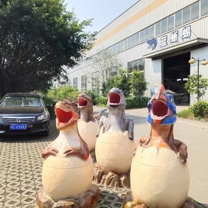 ผลิตภัณฑ์สวนสนุกซิกง บลู ลิซาร์ด ถังขยะไดโนเสาร์เคลื่อนไหวได้ ดีไซน์ใหม่ ทำจากไฟเบอร์กลาส - Product Image 2