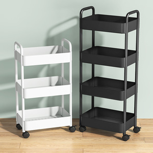 Multi Tier <b>Storage</b> Trolley 3 Shelf Portable Rolling <b>Cart</b> For Bedroom Kitchen Bathroom Makeup <b>Storage</b> - Product Image 4
