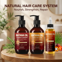 Set Perawatan Rambut Minyak Batana Sampo 250ml Kondisioner 250ml Minyak Rambut 120ml Grosir OEM ODM Kustom