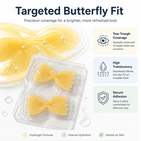 Patchs de Soin Contour des Yeux Hydratants et Éclaircissants en Gel, Anti-Cernes, en Forme de Nœud Papillon Jaune Unique