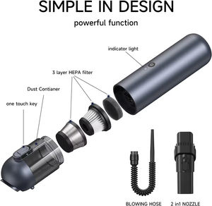 High-Power USB Car Vacuum Cleaner Cordless Electric Dust Blower for Computer <b>Keyboard</b> Handheld Use with Battery Power - Product Image 6