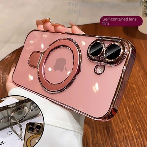 Lusso placcato telaio TPU trasparente Cover posteriore in metallo porta telefono custodia per Apple <span class=keywords><strong>iPhone</strong></span> 16 15 14 Plus 13 12 <span class=keywords><strong>11</strong></span> <span class=keywords><strong>Pro</strong></span> Max 17 aria - Product Image 4