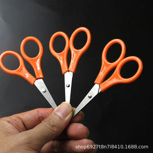 Ciseaux à papier Li Song 9 cm, couleur orange, pointe ronde, pour usage artisanal, bureau, maison, médical - Product Image 3