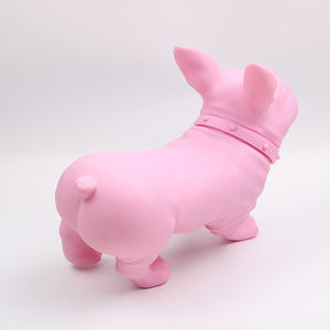 Creative Pink Plastic Puppy Office Decoration Pieces On The Desk - Product Image 1