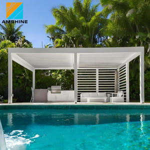 Pergola motorisée <span class=keywords><strong>de</strong></span> persienne d'auvent <span class=keywords><strong>de</strong></span> gazebos <span class=keywords><strong>de</strong></span> jardin en aluminium moderne avec l'<span class=keywords><strong>abri</strong></span> imperméable - Product Image 1