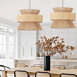 Japanese Wabi Sabi Hemp <b>Rope</b> Chandelier 40 50 60 Cm Diameter Round Led Light Home Kitchen Pendant <b>Lighting</b> - Product Image 2