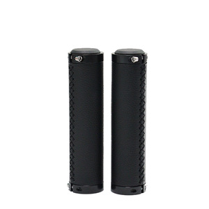 Poignées de guidon de vélo Yueli 22,2 mm en cuir artificiel noir, accessoires de cyclisme pour vélo de route - Product Image 1