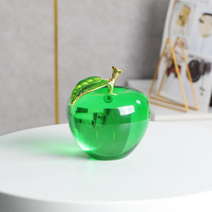 Figuras de Manzana de Cristal, Coleccionables, Decoración de Frutas de Vidrio para Mesa de Oficina, Pisapapeles de Cristal Artístico para Hogar y Cocina - Product Image 6