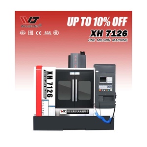 Centre d'usinage CNC 4 axes haute précision XH7126, fraiseuse verticale, système Fanuc en acier pour l'usinage des métaux, broche BT40 - Product Image 1