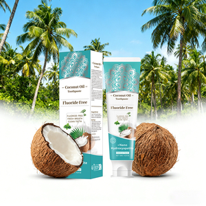 Dentifricio Personalizzato all'<span class=keywords><strong>Olio</strong></span> di <span class=keywords><strong>Cocco</strong></span> e Menta alle Erbe Pulizia Profonda Alito Fresco Sbiancante per <span class=keywords><strong>Denti</strong></span> Ingialliti Senza Fluoro per Uso Domestico - Product Image 5