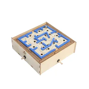 Holz DIY Labyrinth Spiel Puzzle Baukasten STEAM Kids Lernspiel zeug