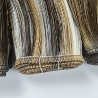 Extensions de cheveux humains vierges bruts à trame plate, couleur piano, qualité salon, double trame, qualité Remy, directement de l'usine