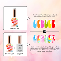 Vernis à ongles gel liquide Cloverfei 15ml effet fleur éclose, vernis gel UV pour nail art