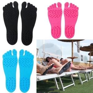 Zapatillas de playa flexibles antideslizantes con plantillas de gel de silicona, calcetines de playa antideslizantes, almohadillas adhesivas para pies, prácticas para la playa. - Product Image 4