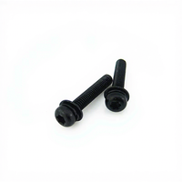 Vis Torx Sems noire avec double rondelle, vis combinée M4