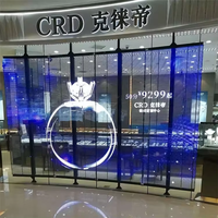 Écran LED Holographique Haute Transparence VIOS P3.91 pour Affichage Numérique, Luminosité 5000 cd, Garantie 3 Ans, CMS Basé sur l'IA, Verre Personnalisé