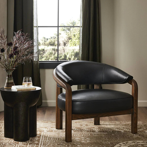 <span class=keywords><strong>Fauteuil</strong></span> inclinable rétro d'hôtel contemporain Salon en bois Sièges en <span class=keywords><strong>cuir</strong></span> noir Chambres à coucher modernes Lounge <span class=keywords><strong>Club</strong></span> Accent Chair - Product Image 3
