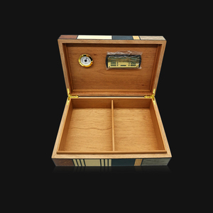 Humidifier Handmade Rectangle Wooden Gift Box Best Selling Wood Box Cigar Elegant Piano Lacquer Wood Packaging Box
