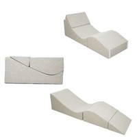 Canapés pliants en tissu en gros, chaise de yoga et de méditation rembourrée, canapé-lit pliant moderne 3-en-1 de petite taille
