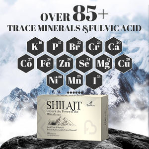 Solilan OEM Private Label 60 Tablet 100% Ekstrak <span class=keywords><strong>Shilajit</strong></span> Organik Murni Tablet Himalaya Kaya akan Asam Fulvat & Mineral Mikro - Product Image 4
