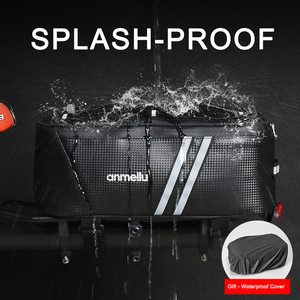 Sac de selle de vélo multifonctionnel 8L pratique PU étanche <span class=keywords><strong>porte</strong></span>-bagages et valise taille personnalisable sac de rangement d'équitation - Product Image 6