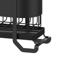 Étagère de rangement en acier inoxydable pour cuisine, sur l'évier, support de rangement en métal, organisateur, porte-éponge, porte-éponge pour robinet