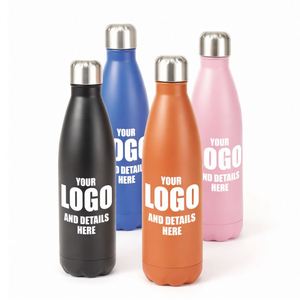 Bouteille d'eau isotherme en acier inoxydable de 17 oz avec logo personnalisé, réutilisable, pour cadeaux de bienvenue - Product Image 1