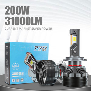 Phare de voiture haute puissance P7Q 200W 30000LM H1 H3 H4 H7 H11 9005 9006 9012 Ampoule de phare LED - Product Image 2