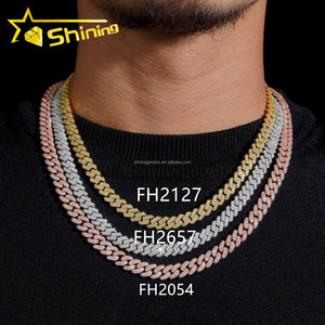 Cadena y Pulsera Cubana Miami con Incrustaciones de Piedras de Moissanita VVS de 8mm y 2 Filas, Certificado GRA, Plata S925, Gran Venta - Product Image 1