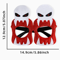 Petites lunettes de déguisement style toile d'araignée dorée, souvenirs de Halloween, accessoires de fête à motifs variés