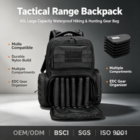 Sac à dos tactique EDC de grande capacité, durable, imperméable, pour la randonnée, Molle 45L, pour le tir, la chasse, le matériel de tir, pour les hommes