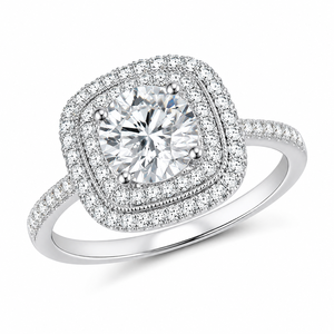 Anello con Gemma Quadrata Incastonata per Donne, Gioiello da Dito Elegante e Scintillante alla Moda - Product Image 1