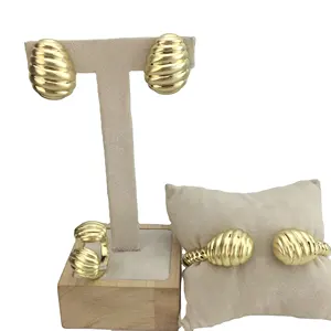 YUMINGLAI-Conjunto de pulsera de estilo dorado, joyería exquisita de 3 piezas, venta directa de fábrica