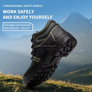 Защитные ботинки JIANKUN из дышащей сетчатой микрофибры и кожи с металлическим подноском, противоскользящие, для строительства - Product Image 5