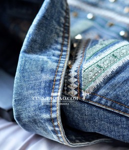 <span class=keywords><strong>Veste</strong></span> en jean avec broderie pour <span class=keywords><strong>femme</strong></span>, nouveau style 2022 - Product Image 2