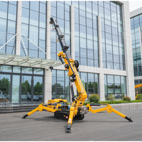 Mini-grue sur chenilles électrique Hengwang 3t, compacte, pliable, avec flèche en U, élévateur araignée, hauteur de levage 10m, haute efficacité, CE