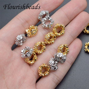 Jewelry Making Supplies Nickel Free Anti Fading 18K Gold Silver Plated <strong>Large</strong> Hole 6mm CZ Pave Round Spacer <strong>Beads</strong> for <strong>Bracelet</strong> - Product Image 6