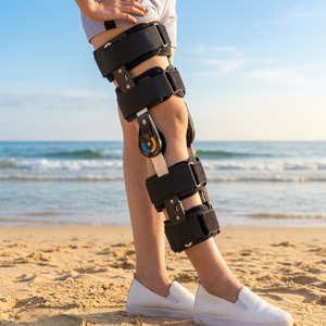Rodillera Ortopédica Articulada HKJD con Rango <span class=keywords><strong>de</strong></span> Movimiento Ajustable para Lesiones <span class=keywords><strong>de</strong></span> LCA, LCP, Fracturas y <span class=keywords><strong>Menisco</strong></span>, con Aleación <span class=keywords><strong>de</strong></span> Aluminio - Product Image 4