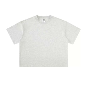 T-shirt personnalisé 240G en mélange de coton lourd (71-80%) OEM ODM, coupe oversize unisexe, col rond, manches courtes, vierge, avec logo - Product Image 5