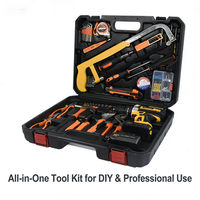 Kit d'outils électriques multifonctionnels avec perceuse sans fil, boîte à outils pour la maison, outils spéciaux pour le travail du bois, réparation et décoration