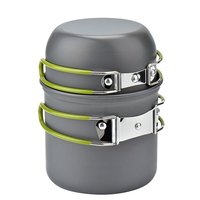 Mosquetão para fogão e acampamento, conjunto de espork dobrável antiaderente para cozinhar, piquenique