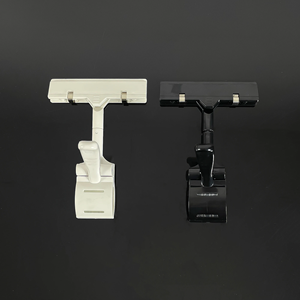 Clips porte-étiquettes en plastique transparent pour présentoirs POP, supports de bande de prix 70x39 mm blancs, pratiques pour les rayonnages de magasins de détail - Product Image 3