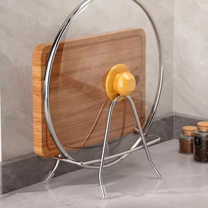 Stainless Steel Cutting Board Rack With Pot Lid Holder Multi Function Kitchen Organizer Countertop Storage Rack For Knife And - Product Image 2