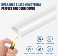 Goulotte de câblage électrique autocollante en silicone souple JN White Modern, avec ouverture latérale pour un seul câble, cache-câbles mural pour TV, 2M