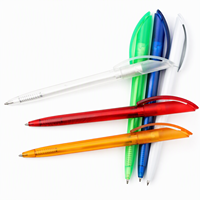Stylo bille personnalisé avec corps et clip de couleur au choix, action rotative, écriture fluide, fin et léger, idéal pour les professionnels