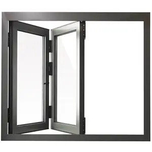 Komersial Sistem Kaca Aluminium Bi Lipat/Lipat/Akordeon/Folding Window