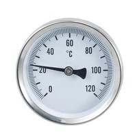 Termómetro Bimetálico para Parrillas, Hornos y Calderas Industriales - Montaje Axial, Personalizable OEM/ODM, Clasificación IP55
